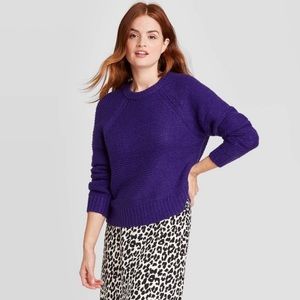 A New Day Purple Crewneck Pullover Sweater